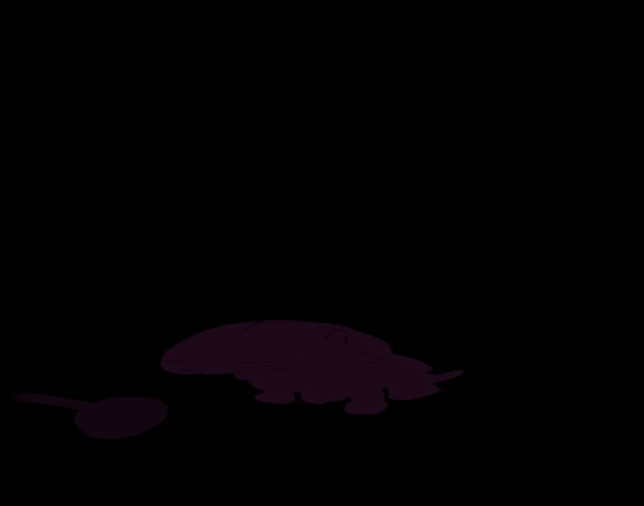 Shadow cast on moon surface