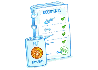 Preparation of documents for pet transfer